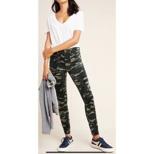 ANTHROPOLOGIE Camo Print corduroy Skinny Pants size 27